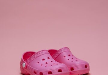 Close-up Photo of Pink Rubber Clogs