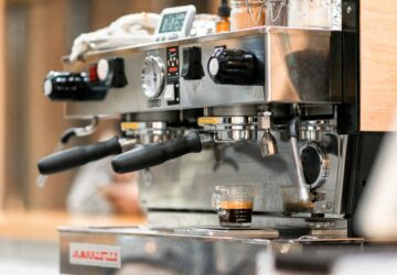 silver espresso machine