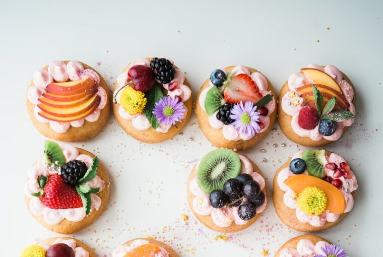 assorted donuts top of white area