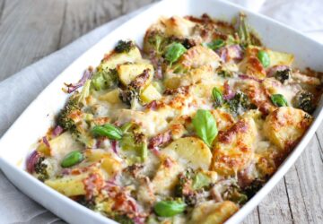 chicken, broccoli, potato, casserole