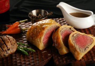 slice of meat on plate