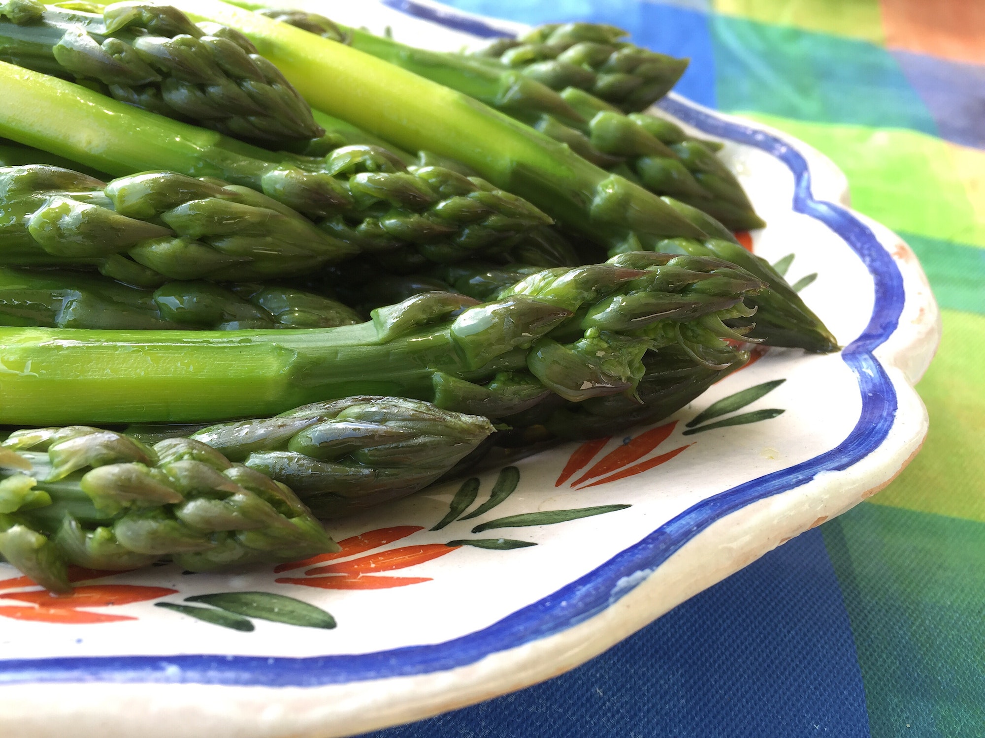 Beautiful blanched asparagus... ready for grilling!