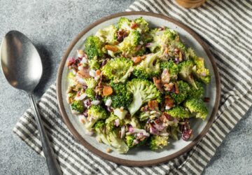 Healthy Homemade Broccoli Salad with Bacon